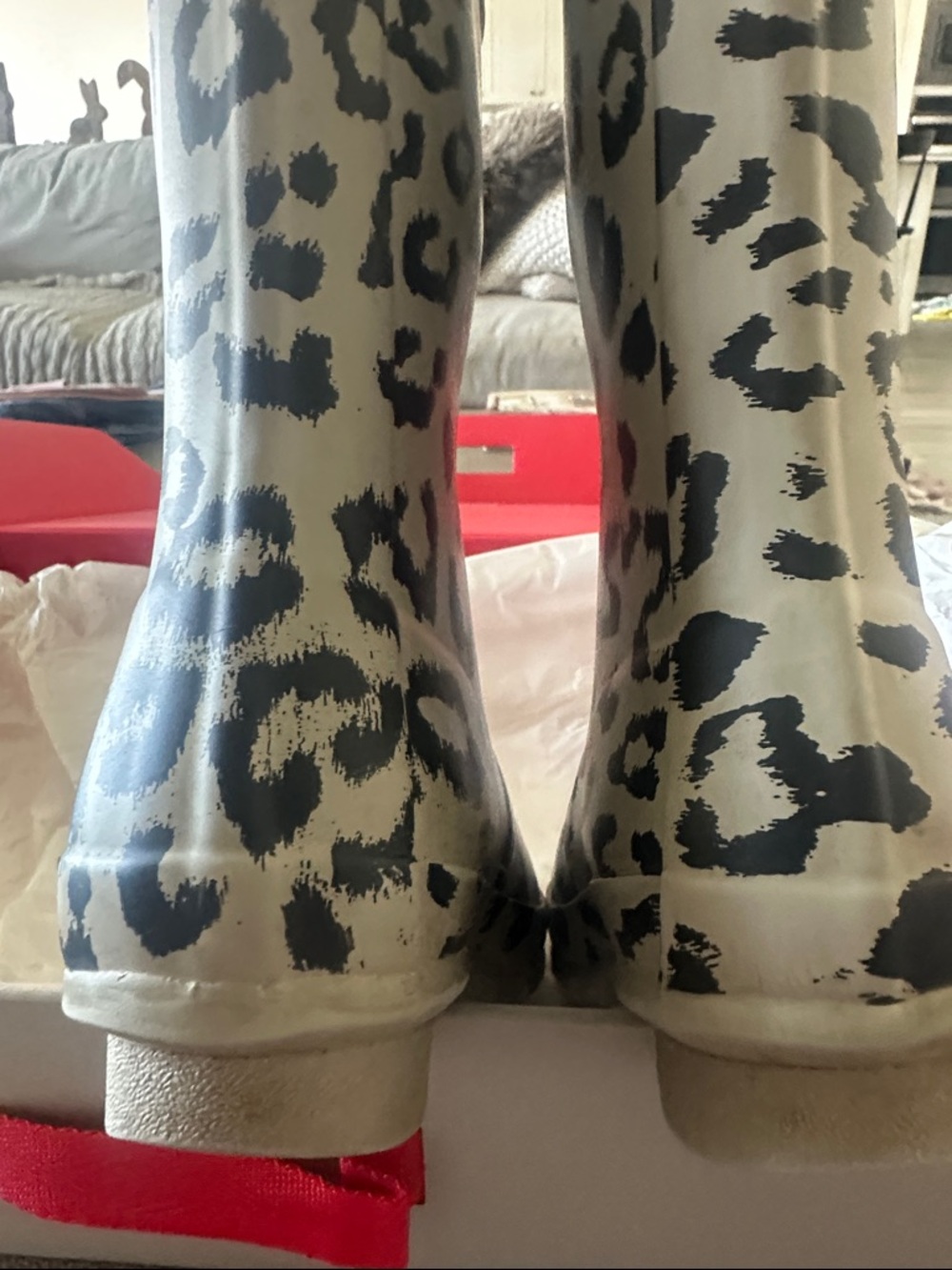 Hunter Girl’s Leopard Print Rain Boots - greyish & Black - Picture 3 of 7
